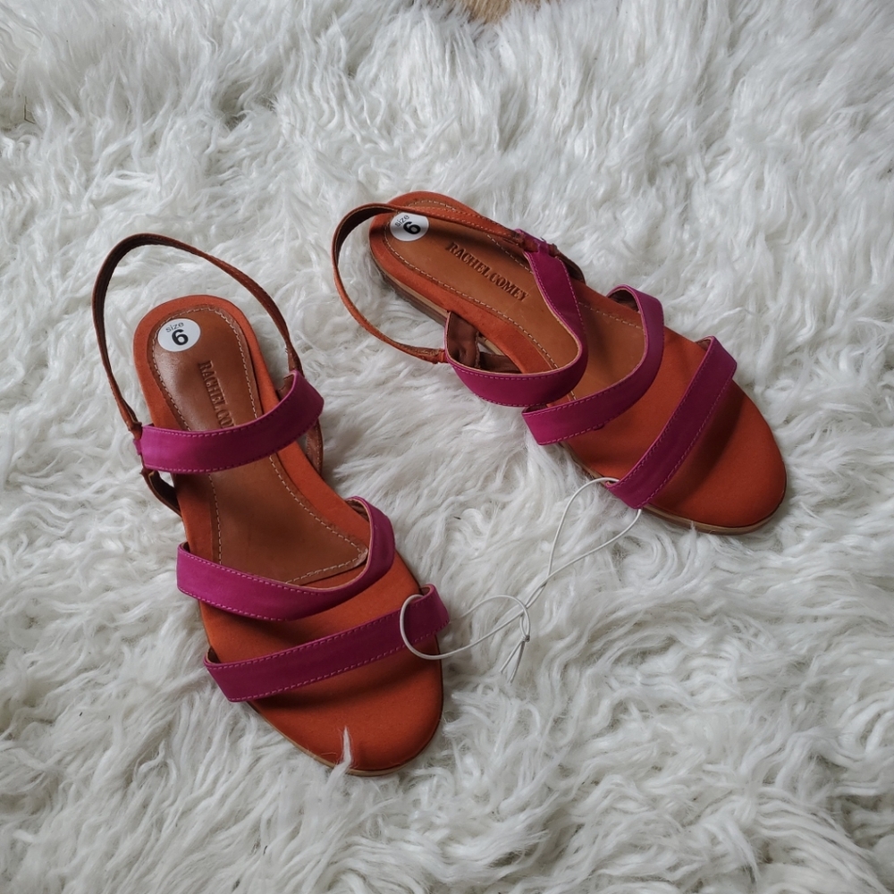 Rachel Comey Pink Orange Strappy Sandals Flats Size 6